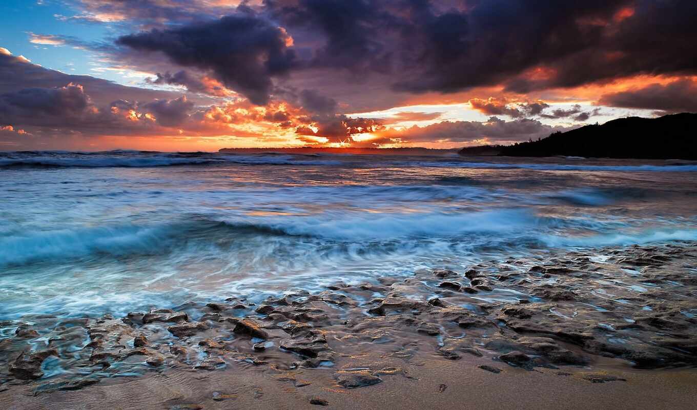 sunset, hawaiian