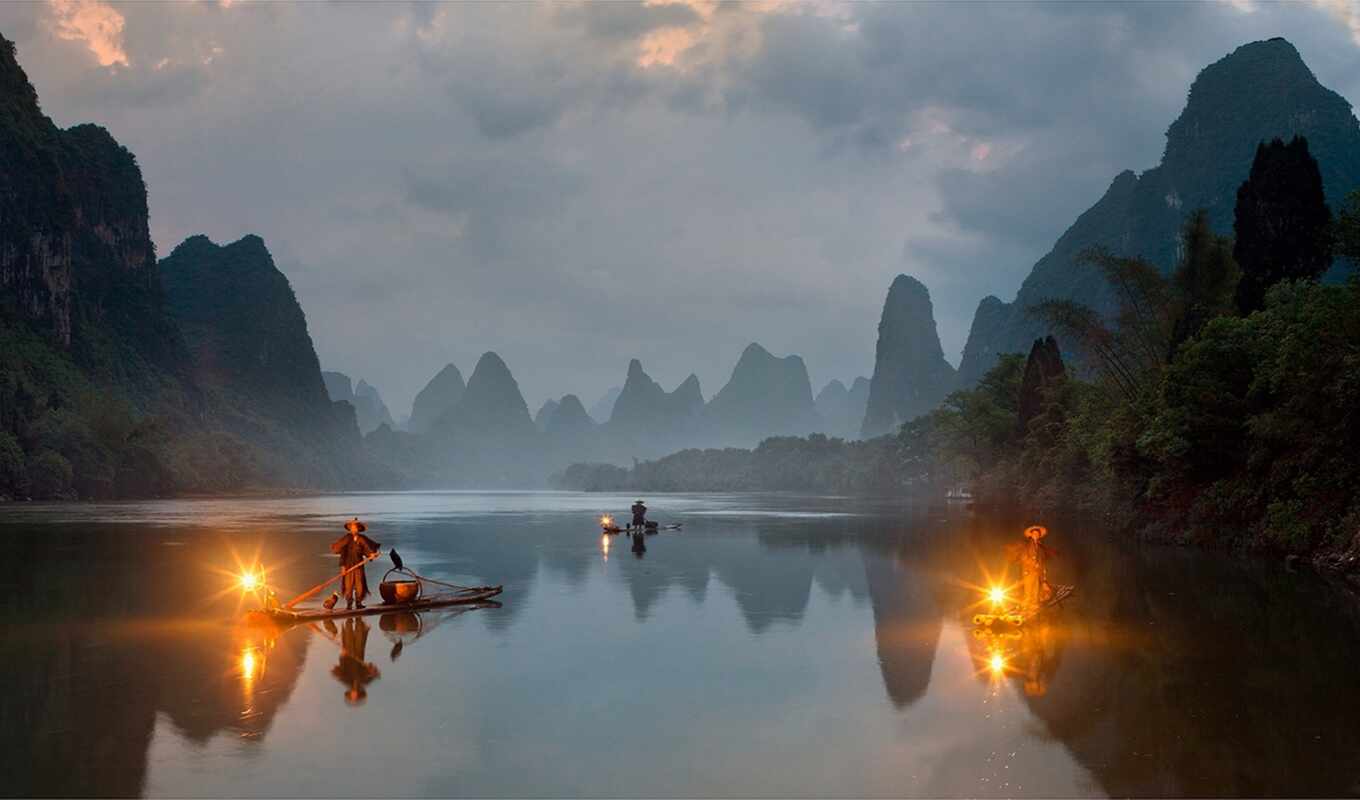 landscape, ли, красивый, река, travel, guilin, journey, китаянка, picturesque
