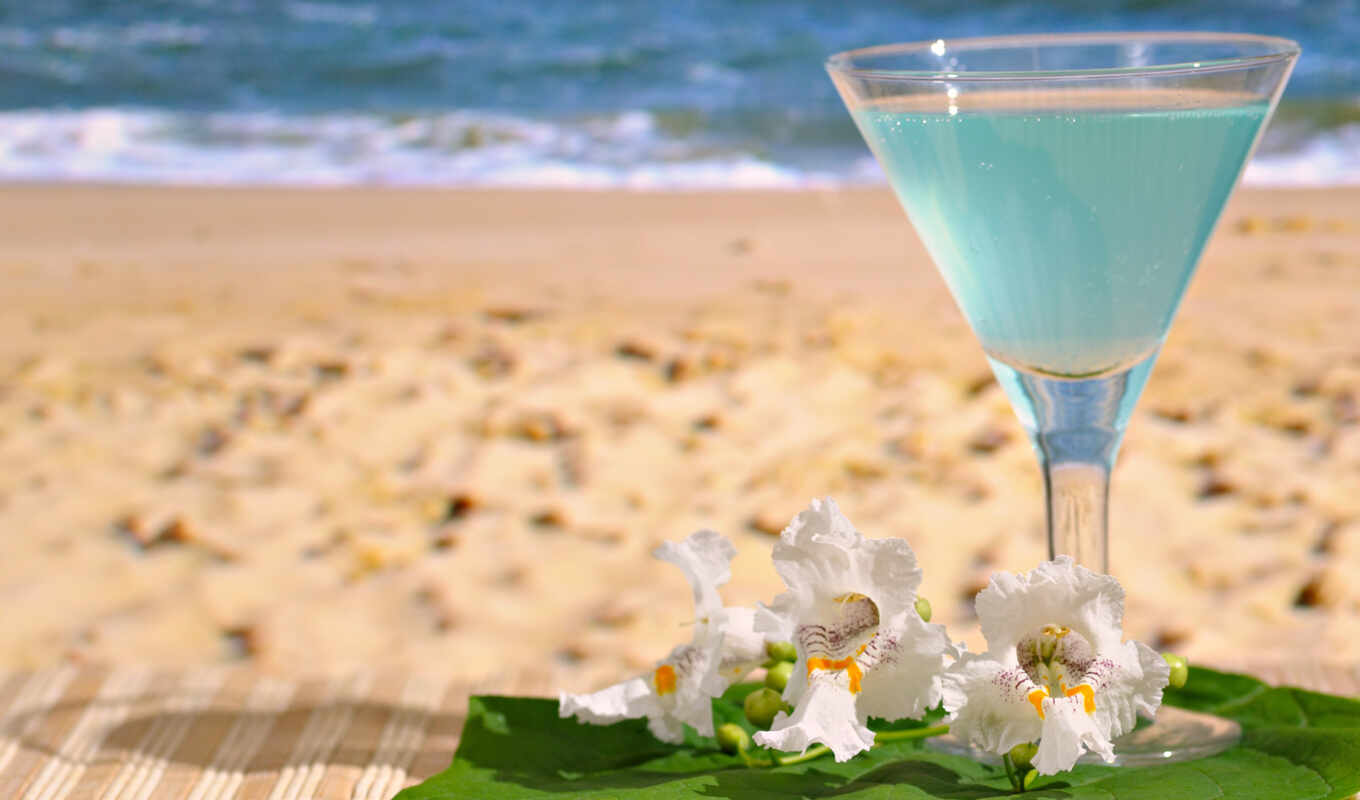 summer, beach, sea, sand, cocktail, drink