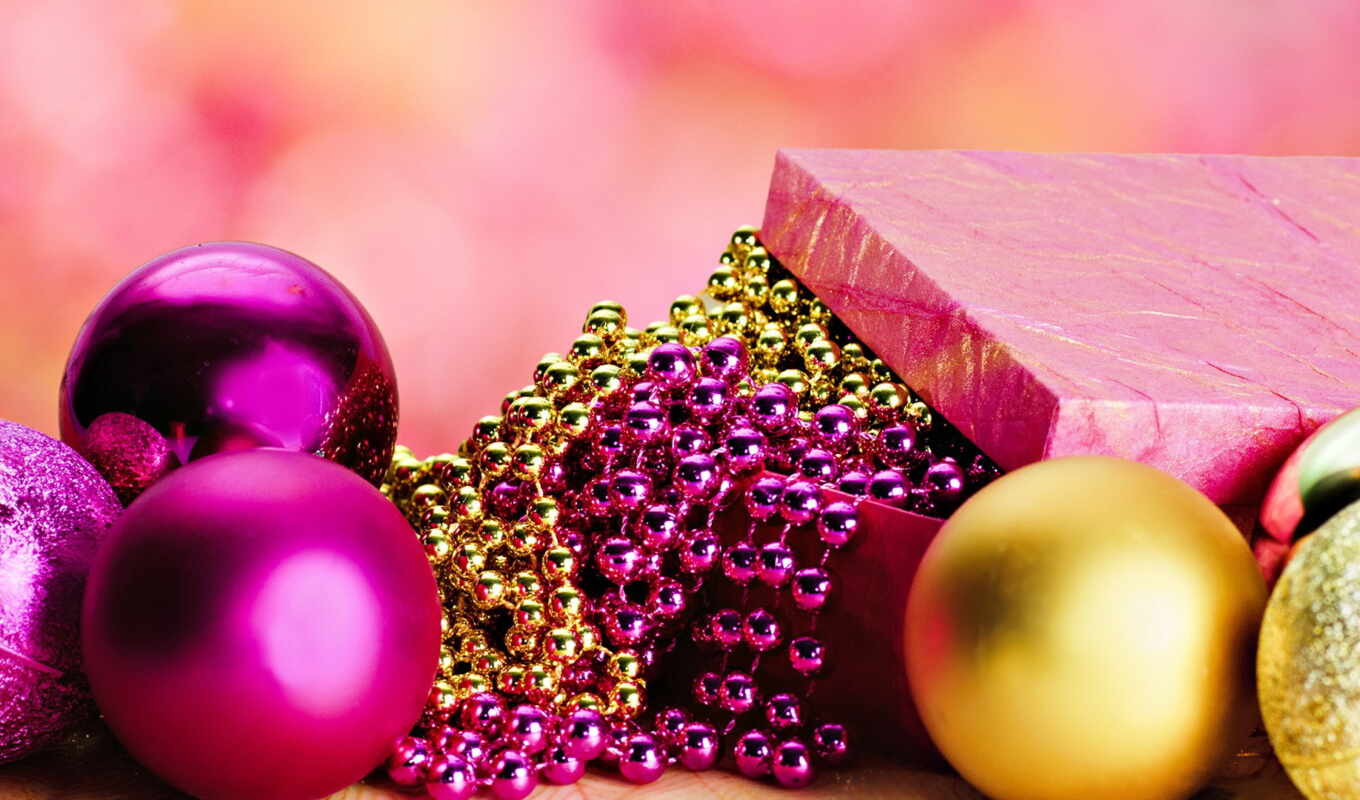 christmas, розовый, gold, illustration