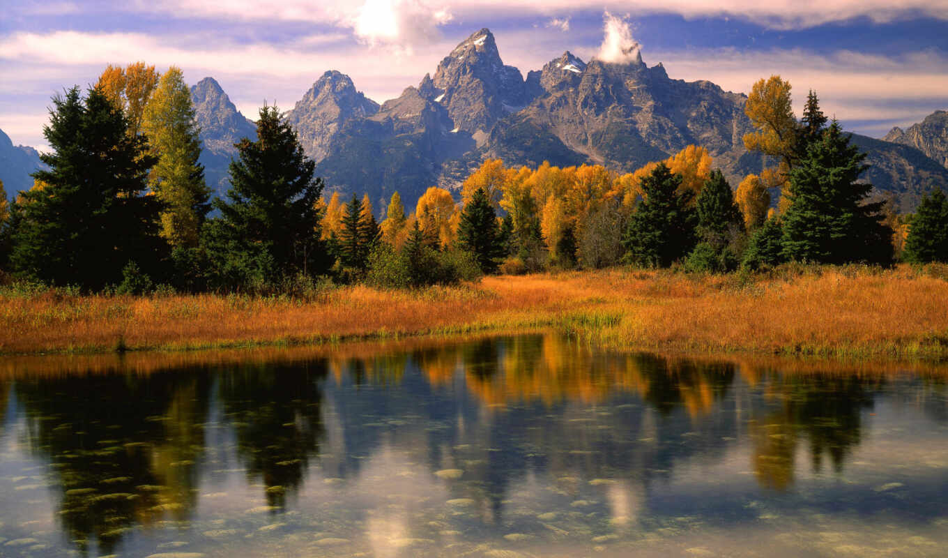 природа, гора, landscape, pic, осень, река