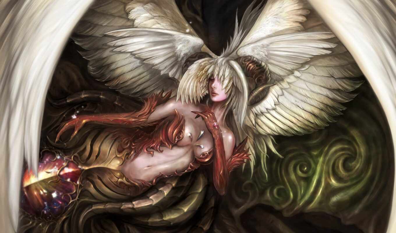 girl, demon, for, angel, fantasy, pedigree, destruction, goddess
