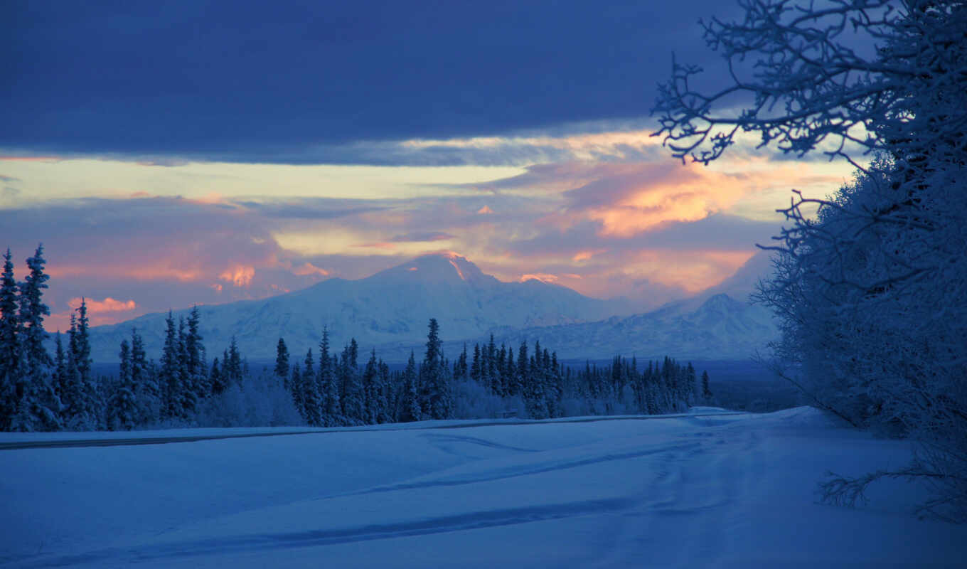 nature, photo, picture, snow, mountain, landscape, USA, morning, beautiful, alaska