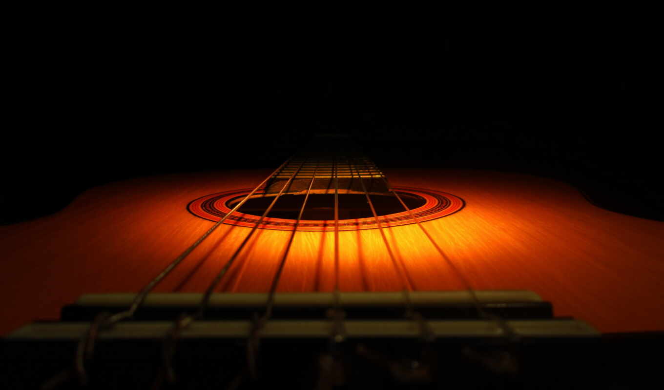 music, guitar, dark, wooden