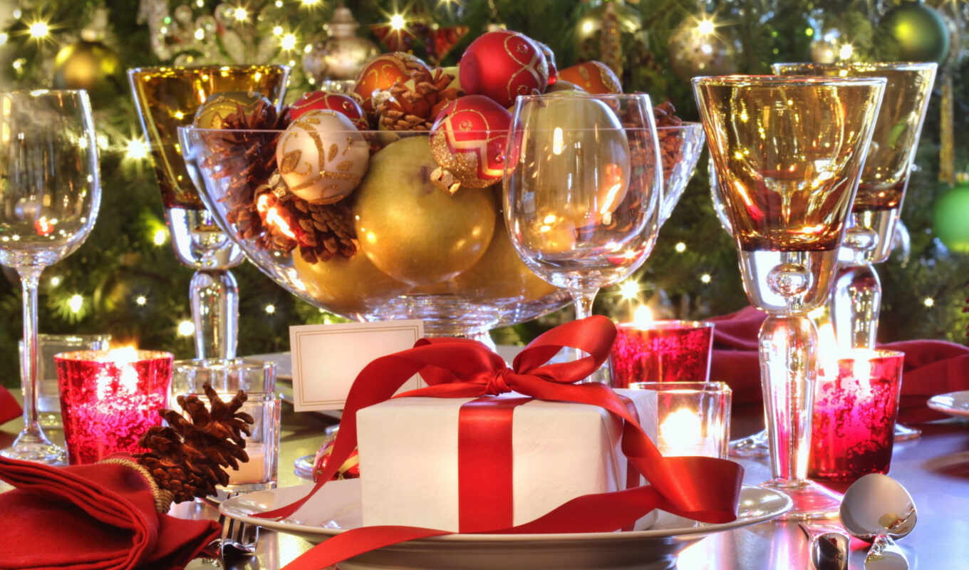 red, new, christmas, свечи, year, подарок, шары, mit, бокалы, пусть, yniiıl, tabelle, urlaubsschaltung, elegante, geschenk, ribbon