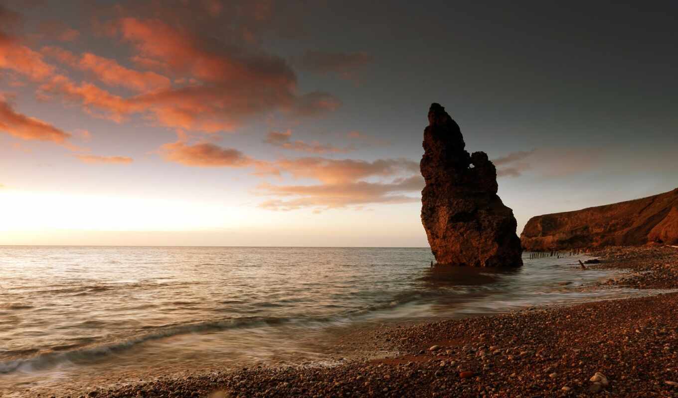 stone, beach, rock, ocean