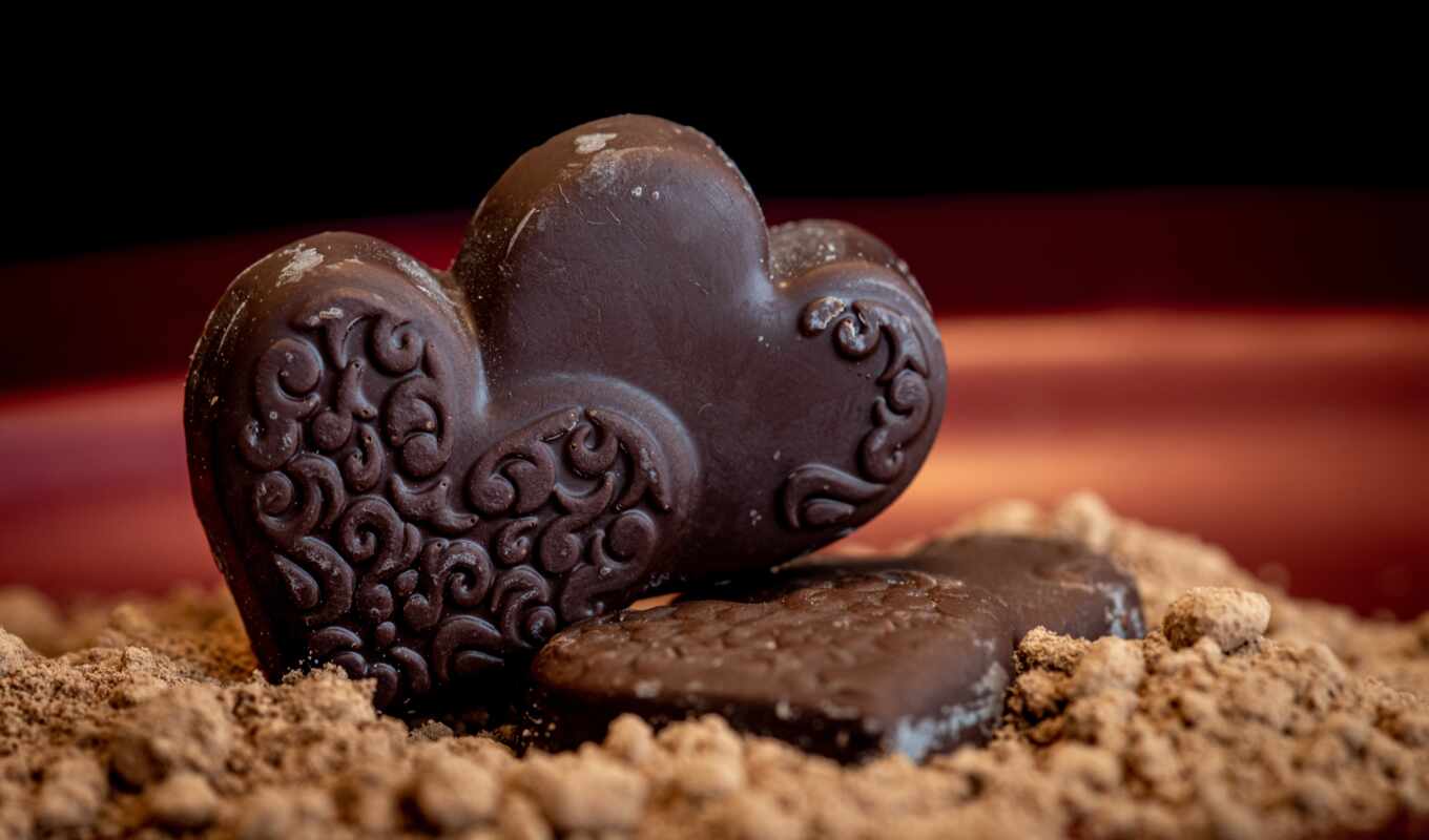 еда, сердце, chocolate