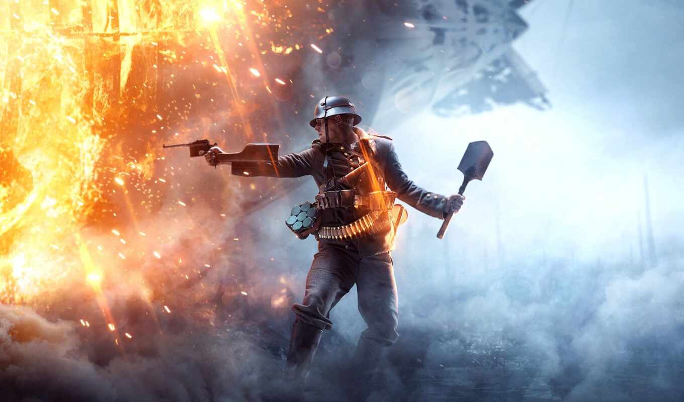 game, background, map, weapon, fire, top, battlefield, soldier, gin, id, Mauser
