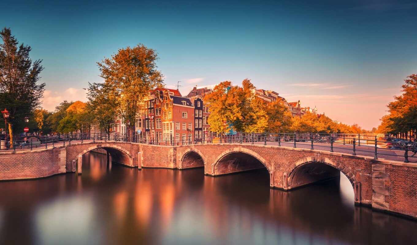 iphone, city, Bridge, Amsterdam, subject, holland
