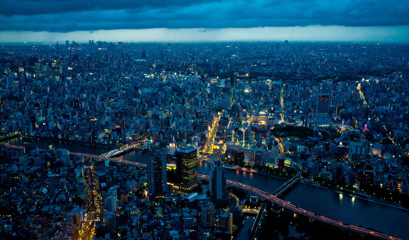 city, night, cities, japanese, Tokyo