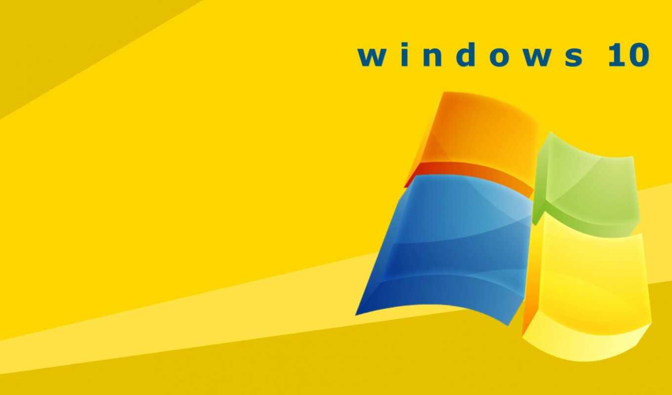 logo, a computer, cpu, a laptop, home, window, topic, smooth surface, yellow, microsoft