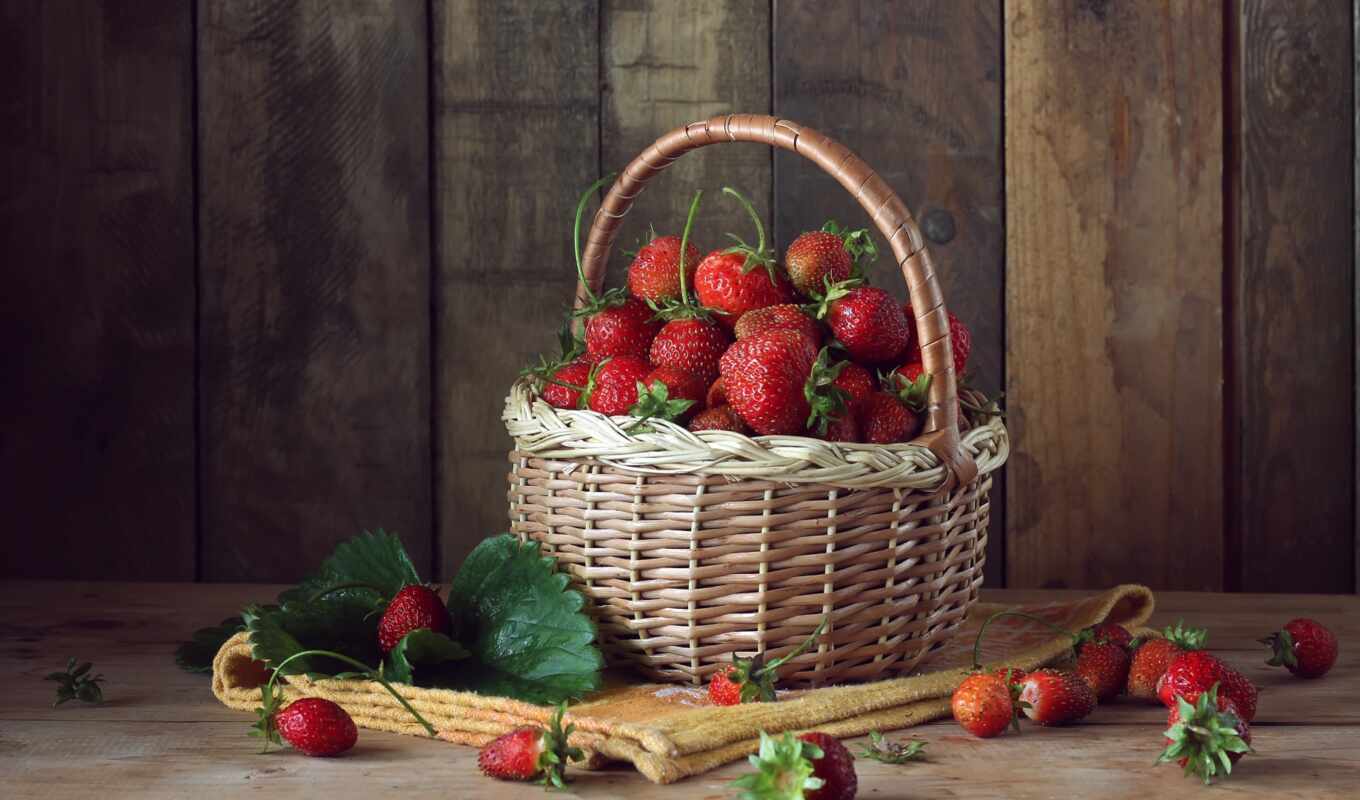 basket, strawberry, berry, fresa, cesta