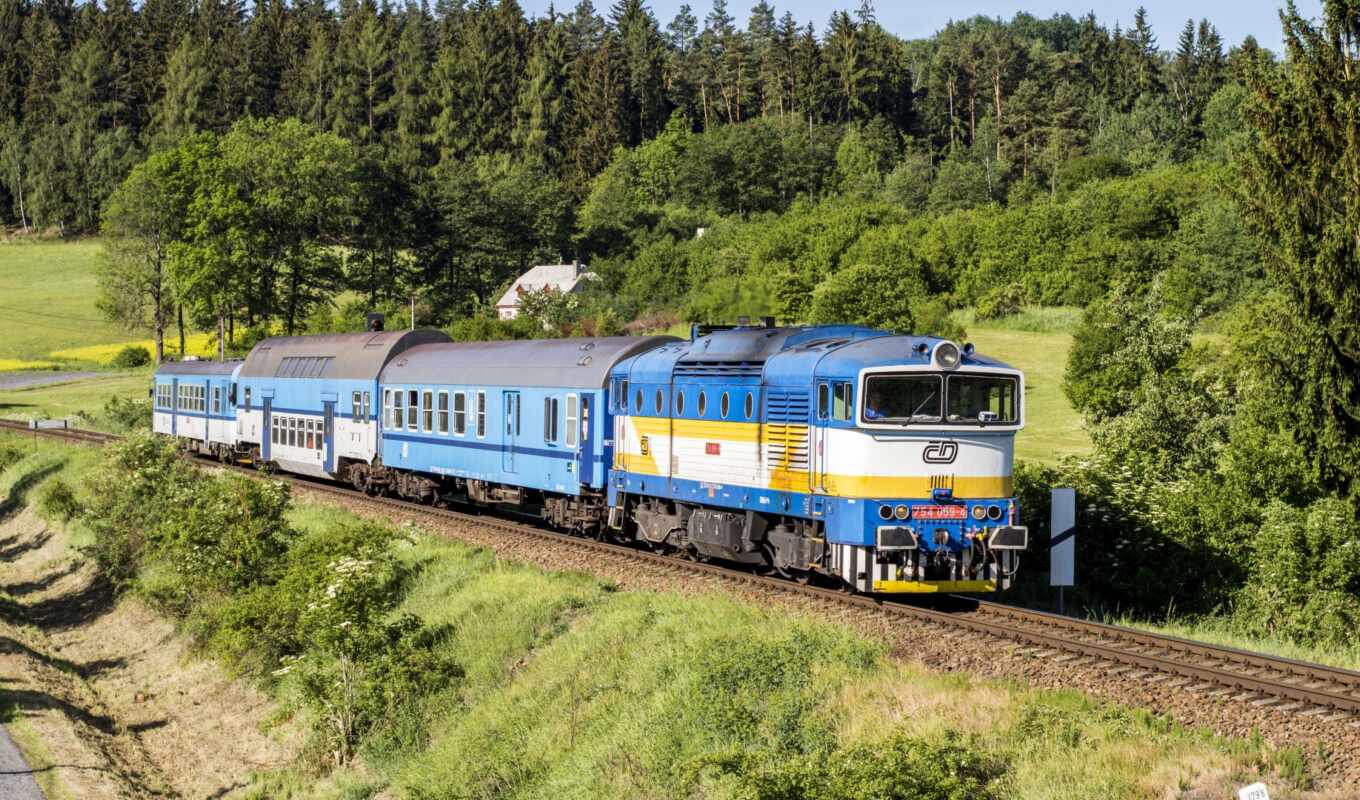 a train, Czech, railroad