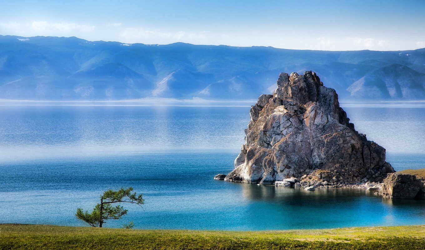 озеро, природа, rock, остров, шаман, cape, lac, байкал, olkhon, burhan