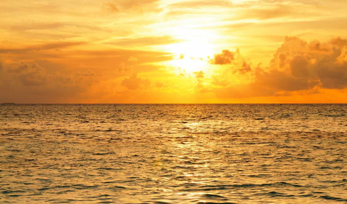 небо, desktop, море, бесплатные, maldives, sunsets, восходы