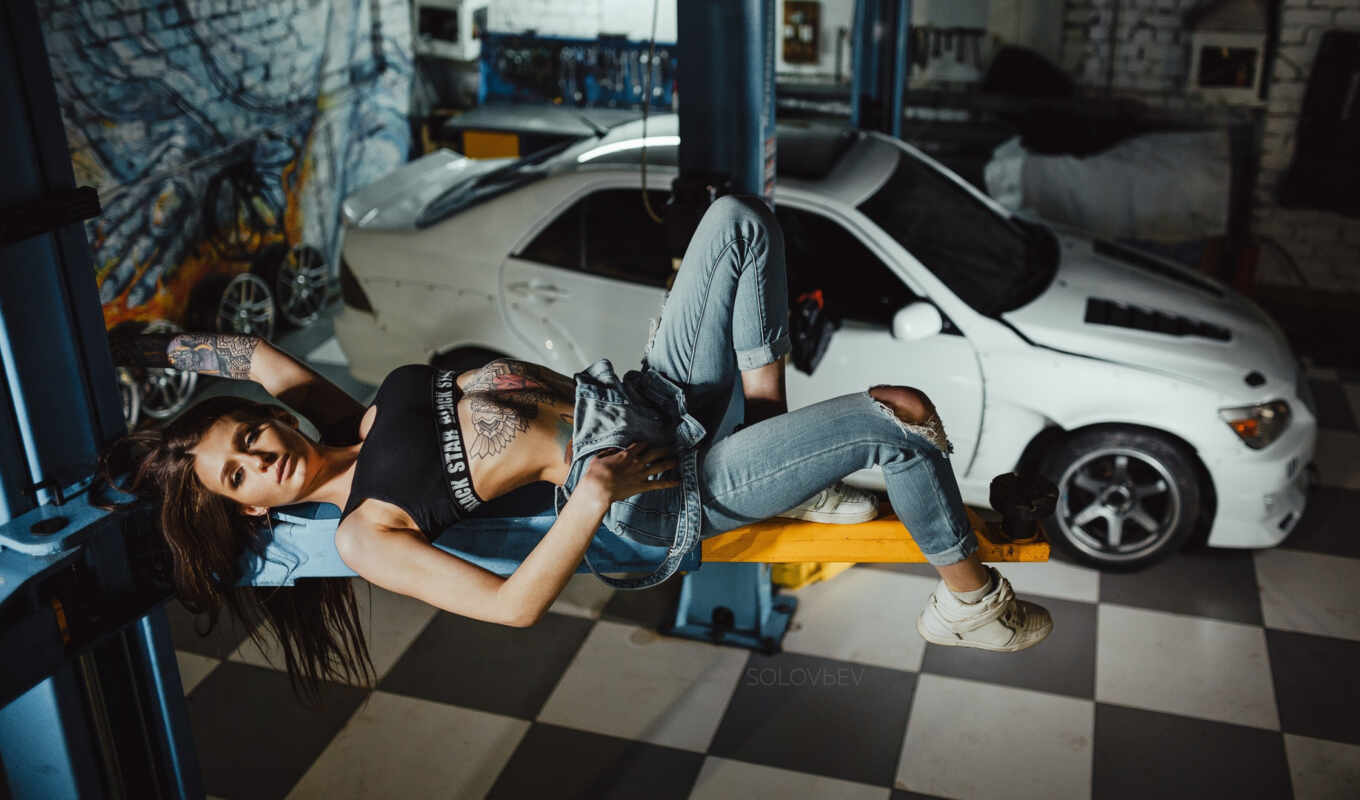 фото, девушка, модель, car, drift