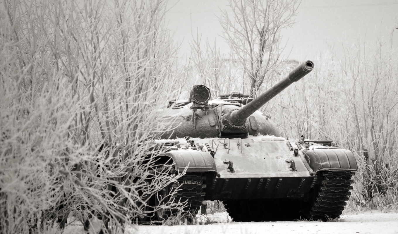 иней, снег, зима, т-55