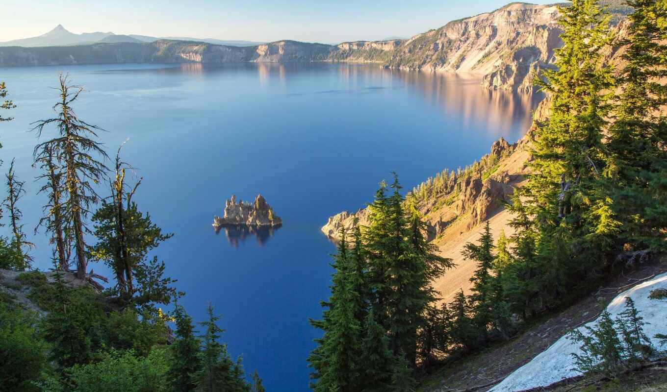 lake, landscapes-, USA, crater, lakes, oregon, state, the woods