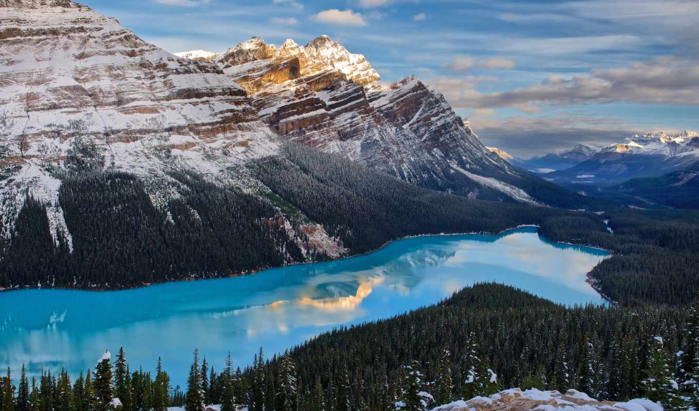 озеро, природа, канада, park, national, banff, канадский, онтарио, peyto, nunavut