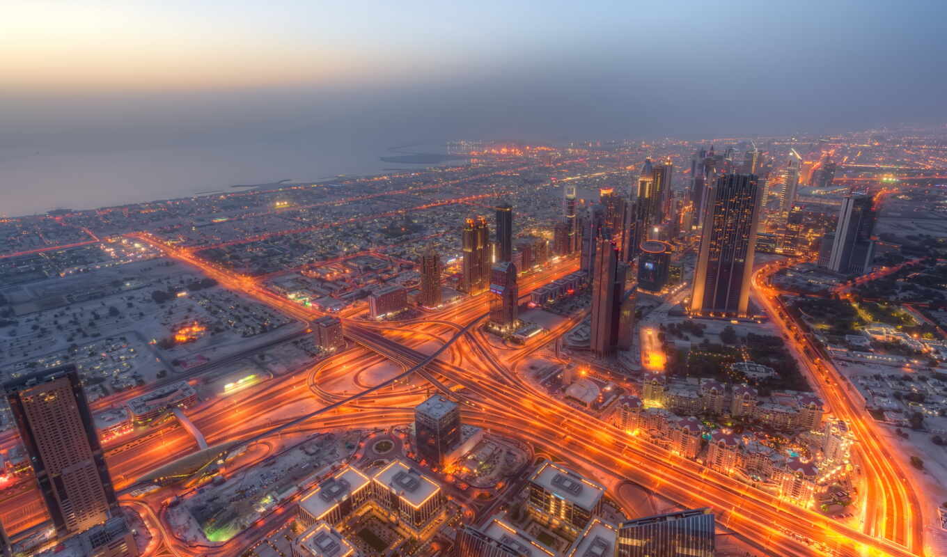 picture, at home, city, lights, in the evening, dubai, uae