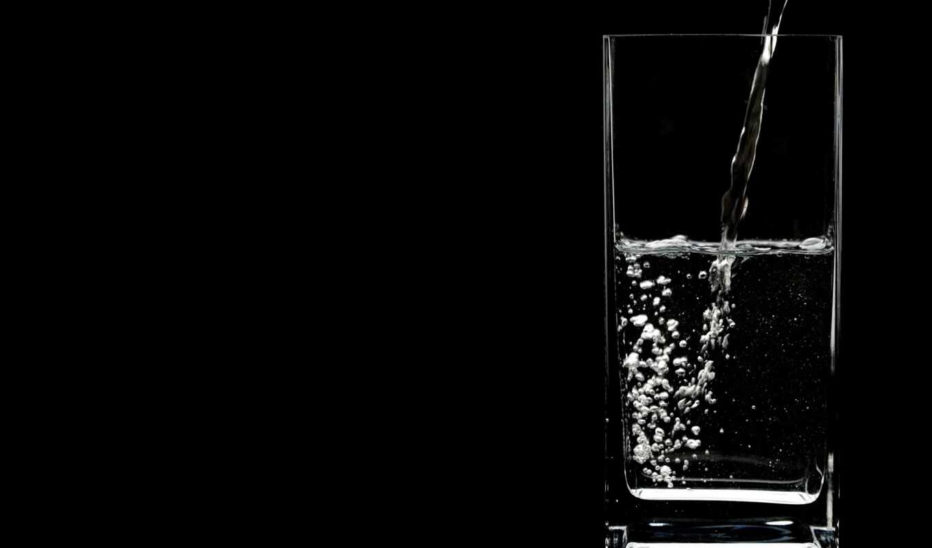 glass, background, water, black