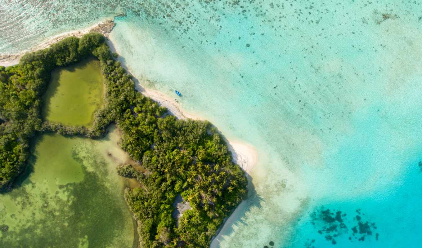 photo, view, beach, island, view, the, atoll, bank, maldive, thin, aerienne