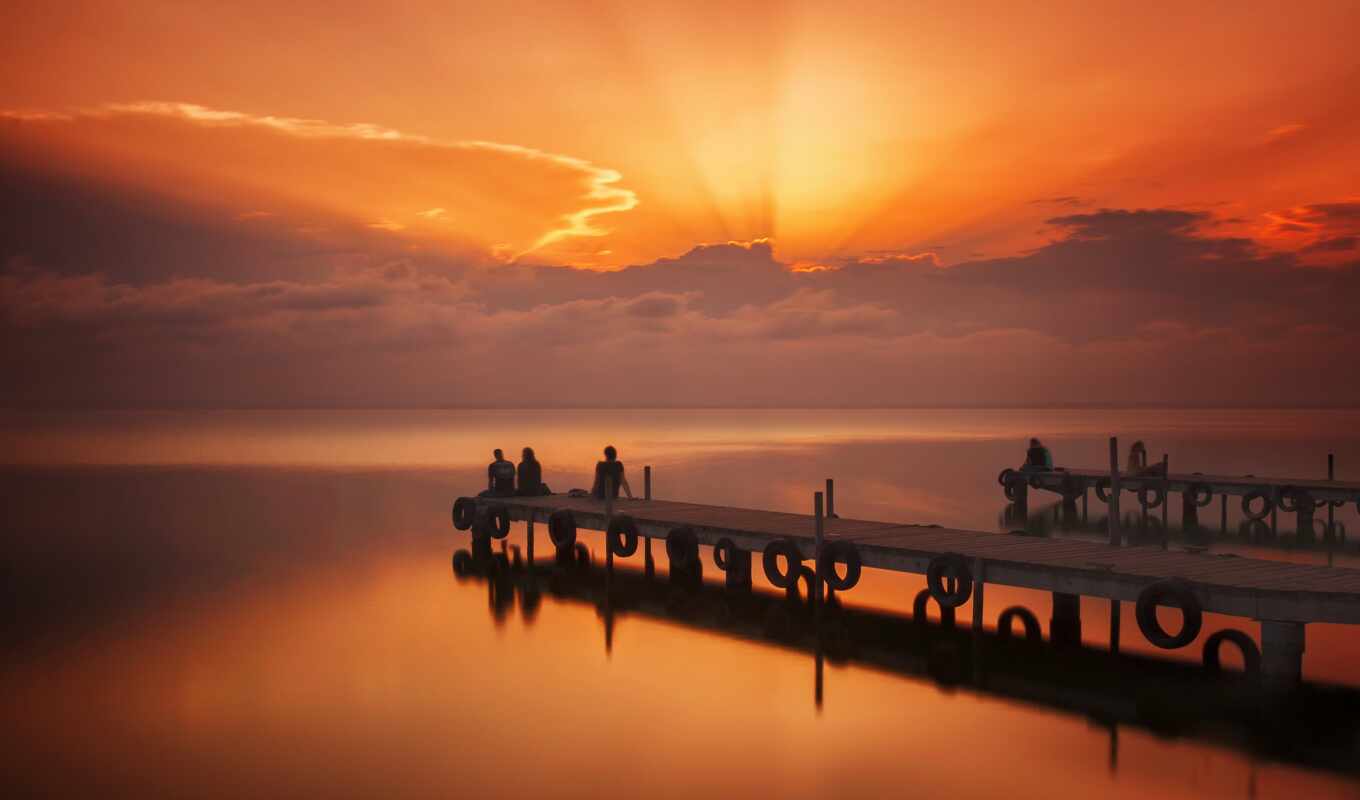 background, sun, sunset, rest, human, pier, stick, permission