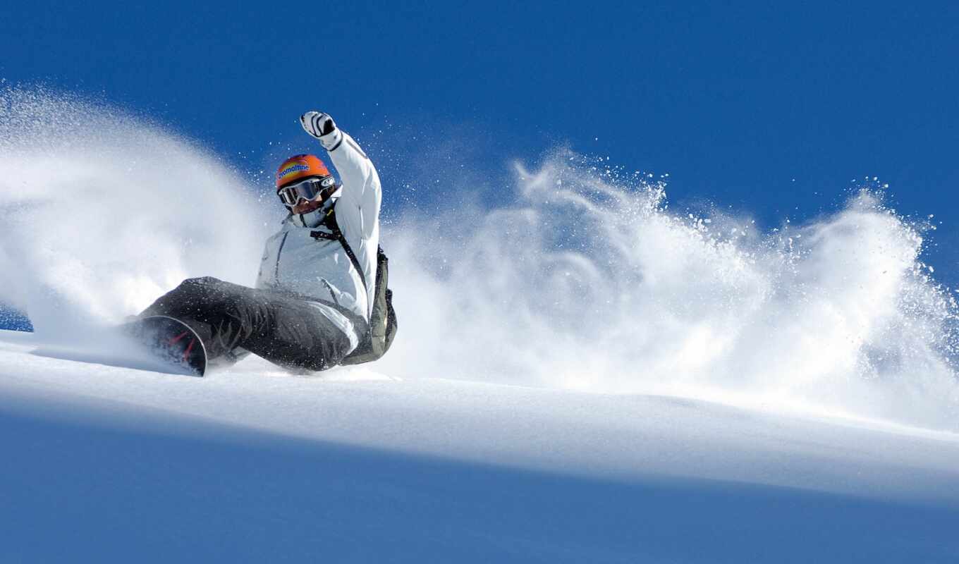 snow, winter, mountain, sport, jump, snowboard, snowboarding, starting