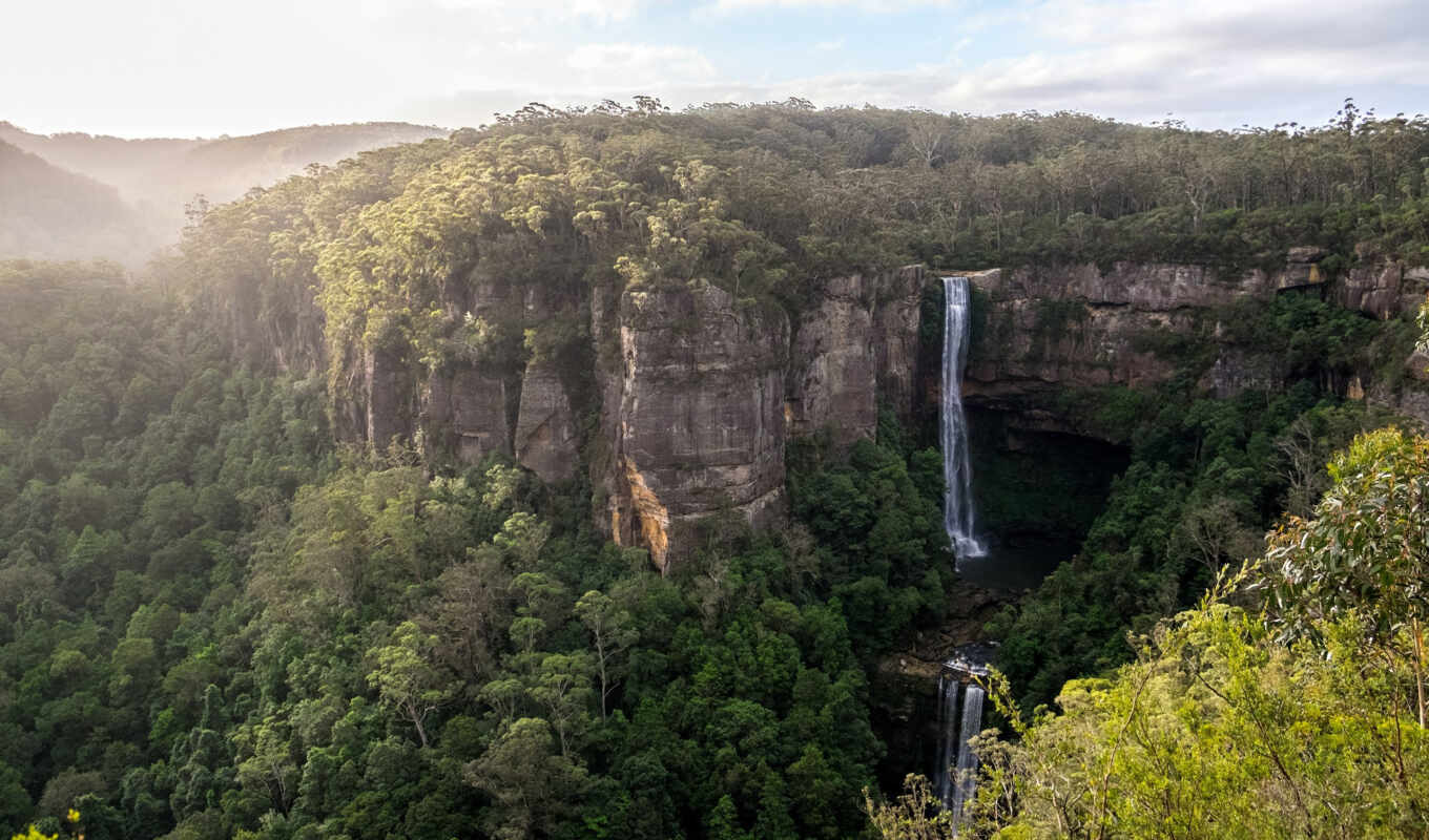 лес, скалы, картинок, australia, водопады, landscapes, falls, valley, excel, kangaroo, belmore, misty