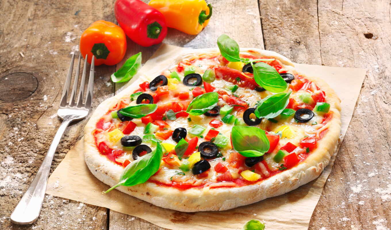 free, pizza, slice, pepper, tomato, bulgarian, dough, kartinika