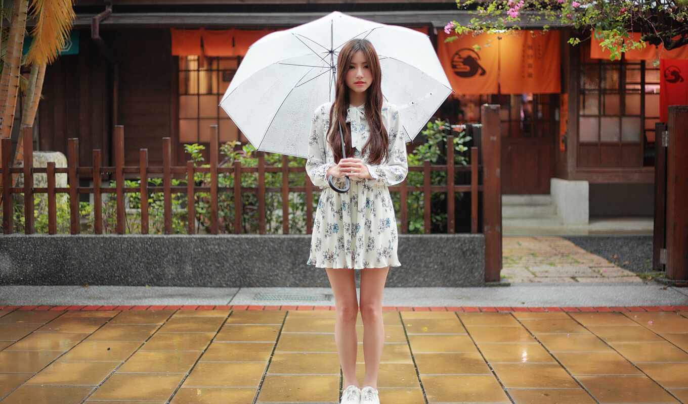girl, umbrella, flying, umbrella, with an umbrella, firestock