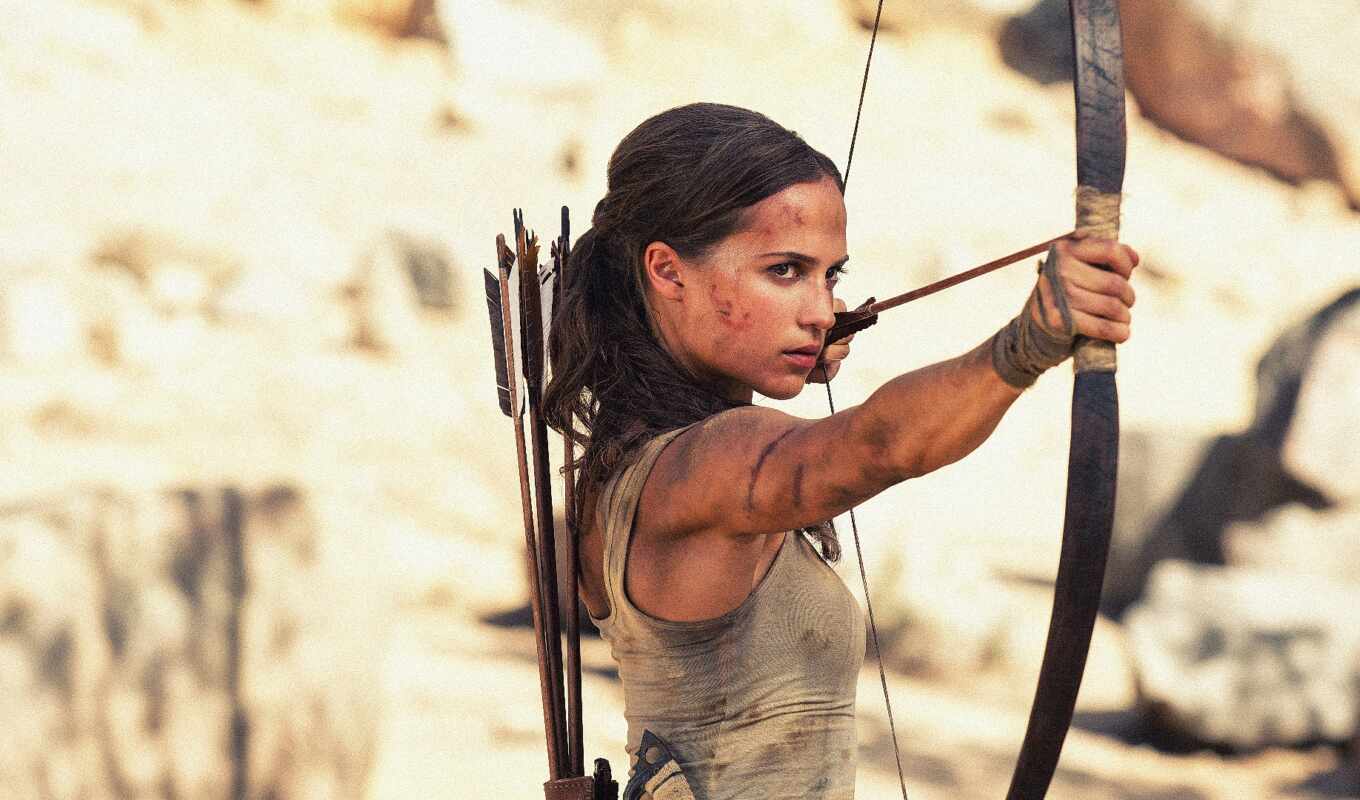 girl, shooter, onion, tomb, raider, to be removed, alicia, action movie, archer, new, vikand