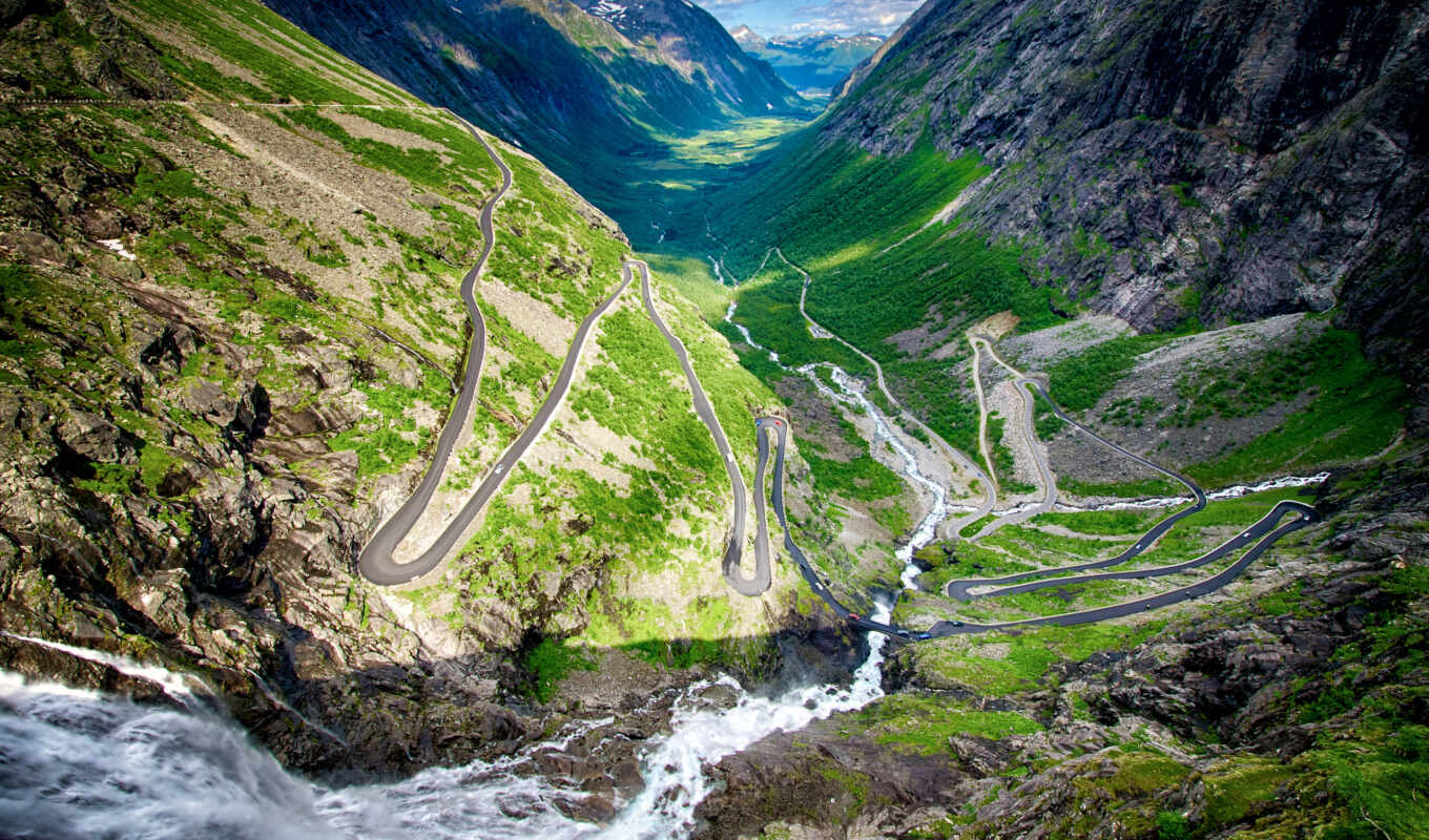 дорога, лестница, норвегия, trollstigen, trolley, norwegian, вестланн
