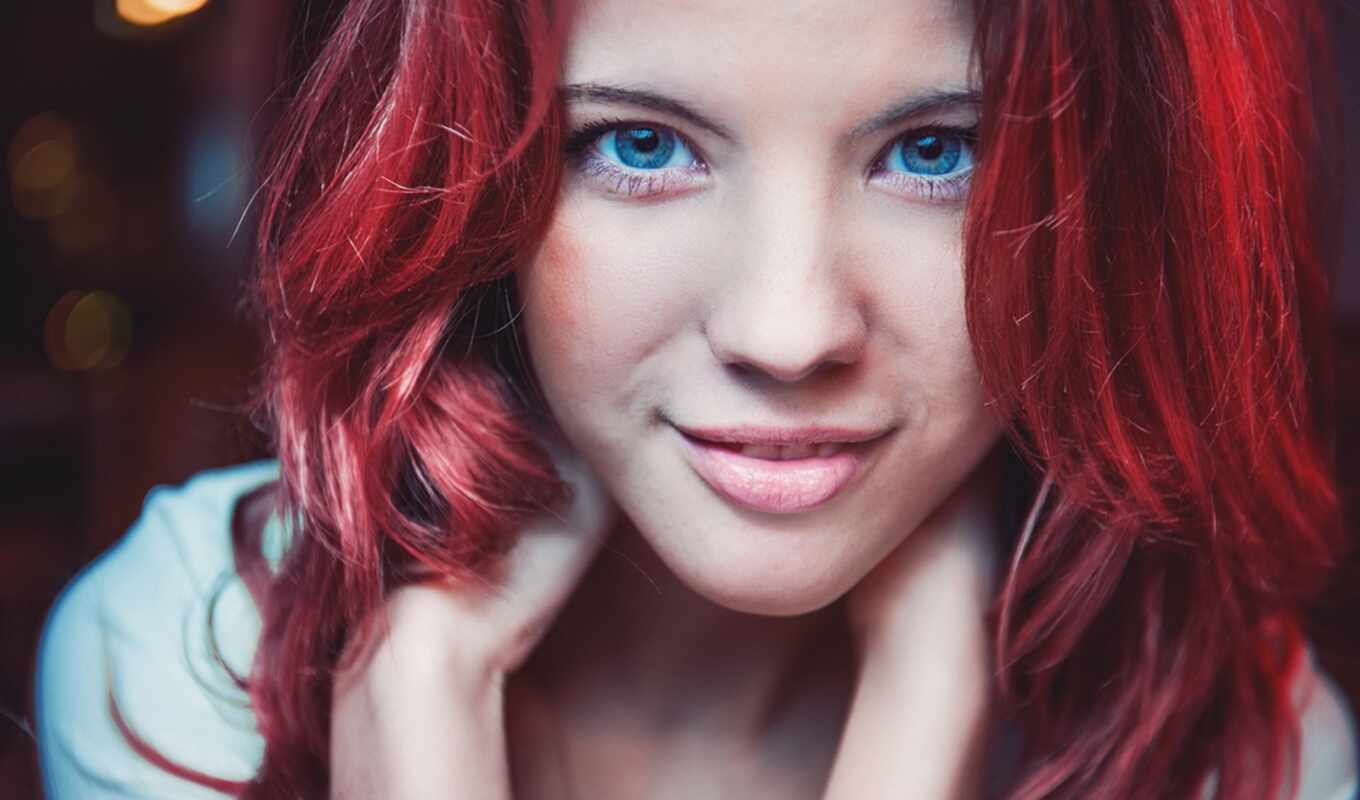 desktop, android, blue, widescreen, eyes, women, smile, red heads, walldevil