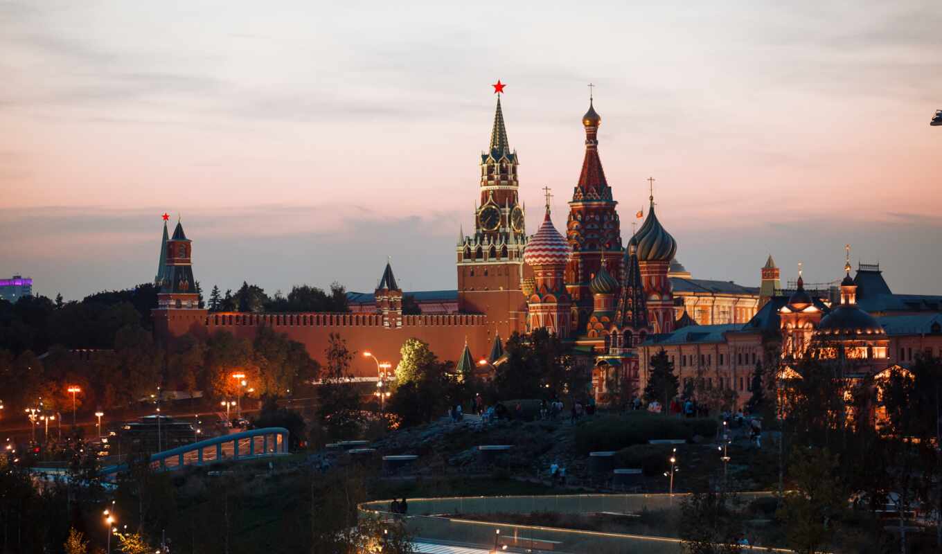 sunset, moscow, Kremlin, subject matter, park, goodfonoboi