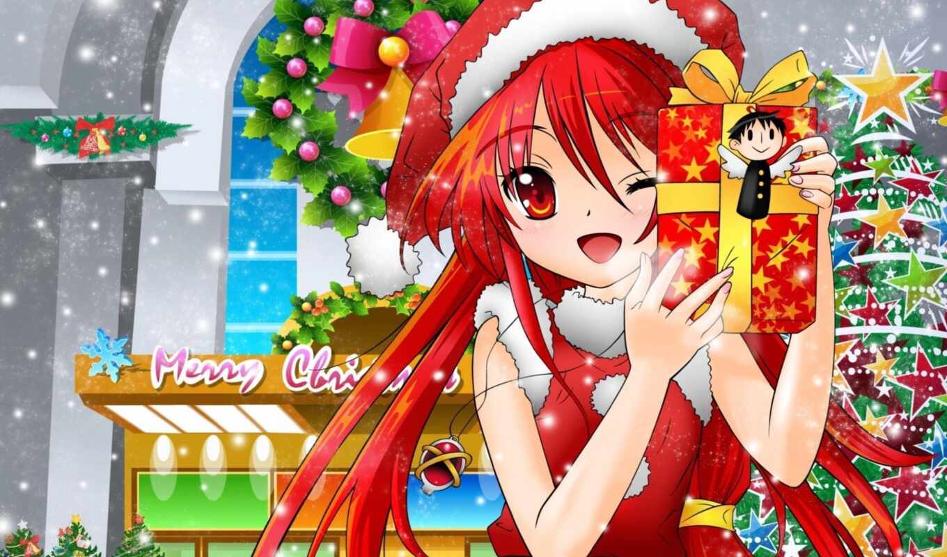 anime, new, камин, год, christmas, звезды, подарки, елка, aimacity