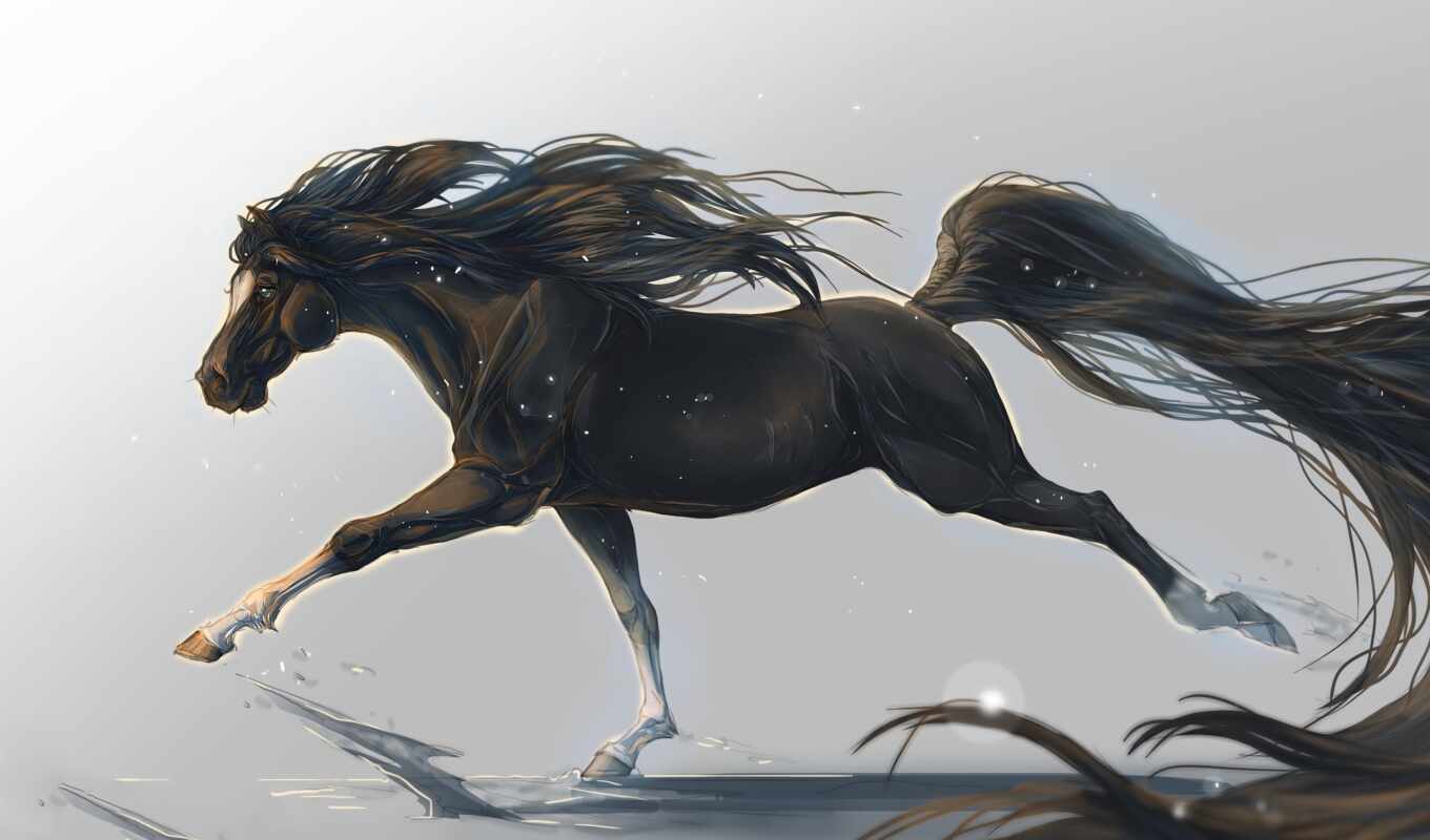 лошадь, арт