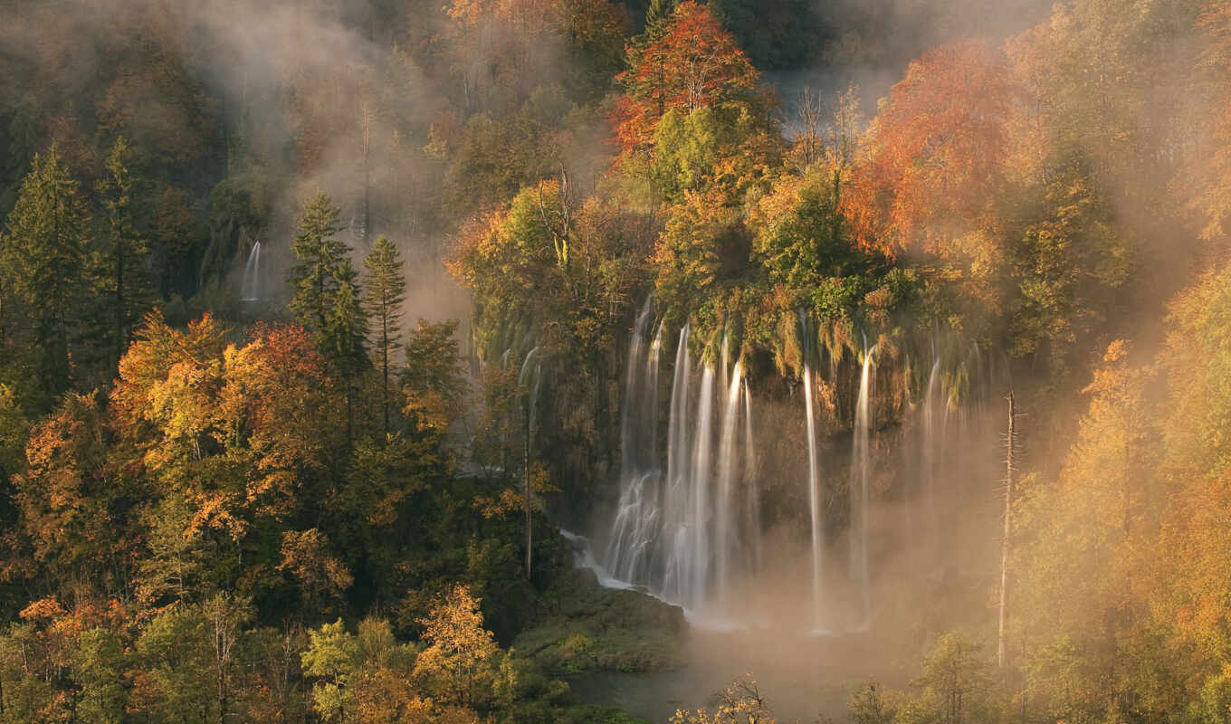 forest, autumn, nat, autumn, waterfall, autumn, big