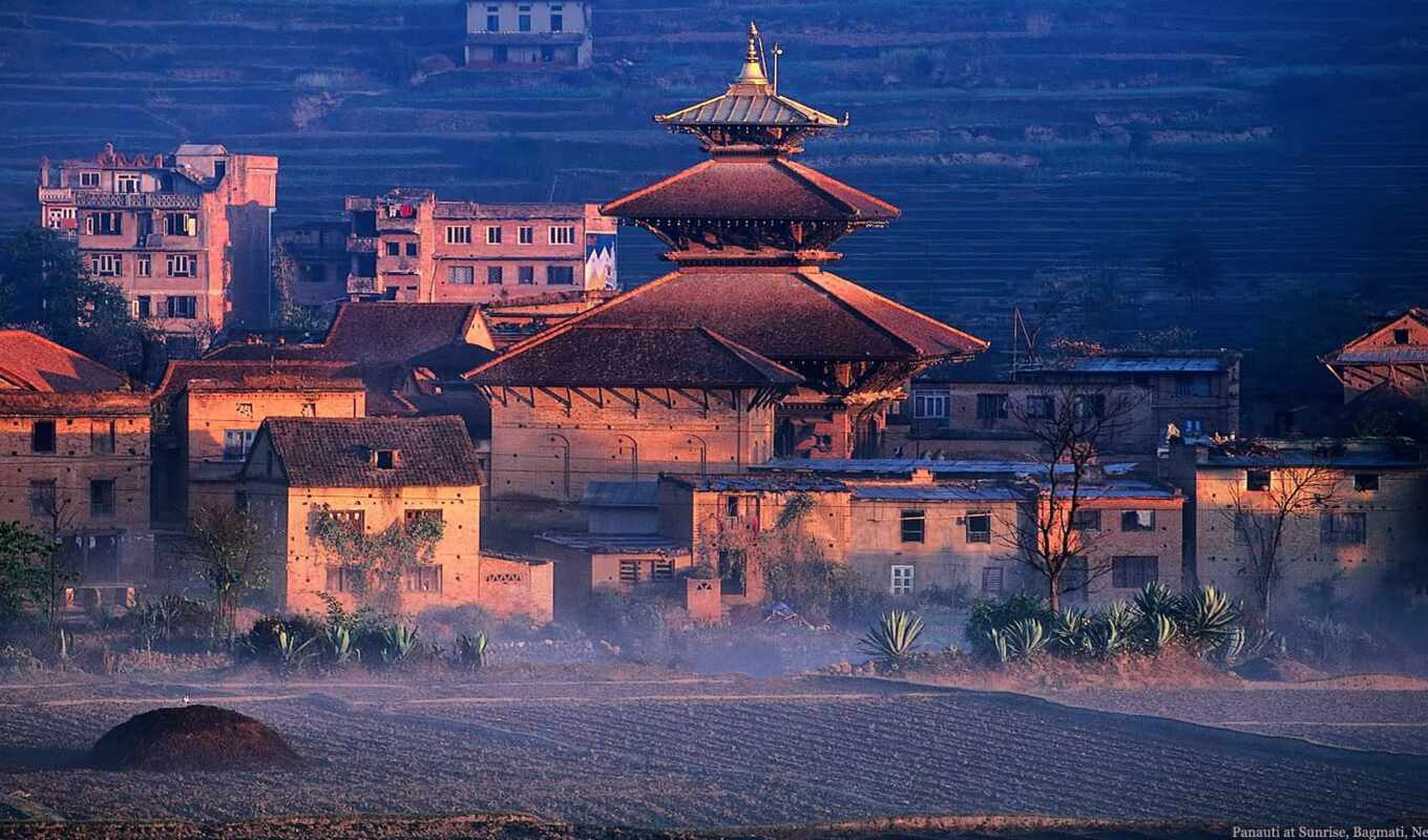 город, country, square, nepal