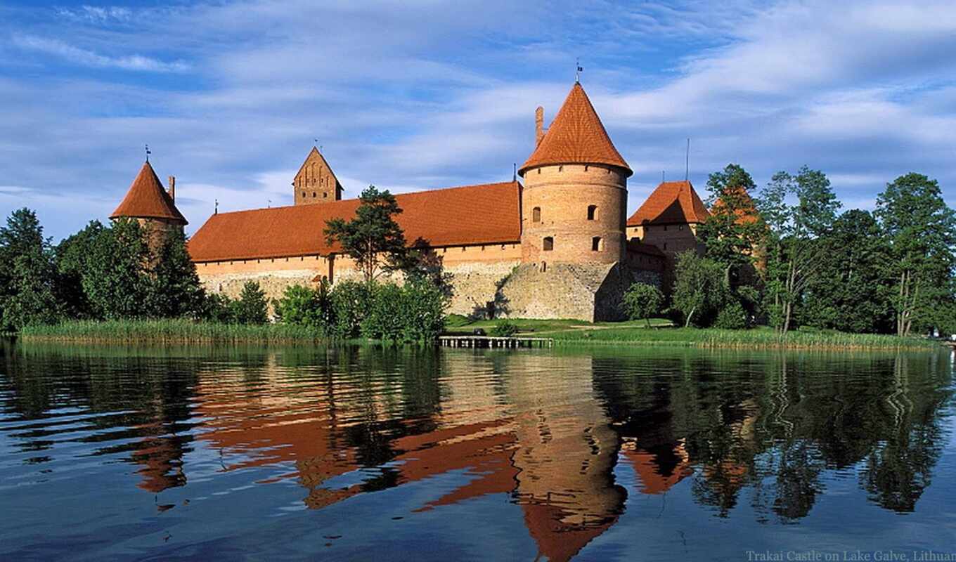 castle, rook, trakai, Lithuania