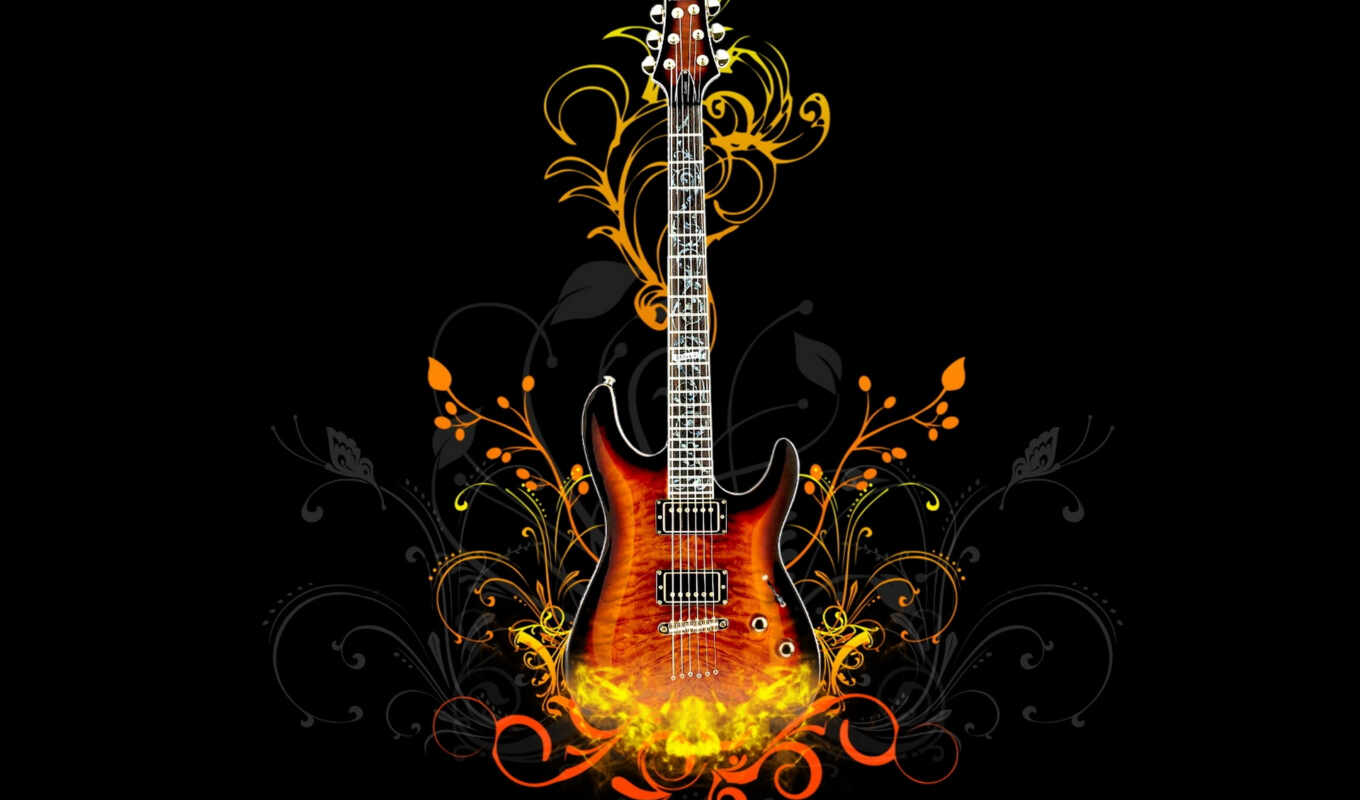 desktop, music, abstract, guitar, Russia, mouse, illustration