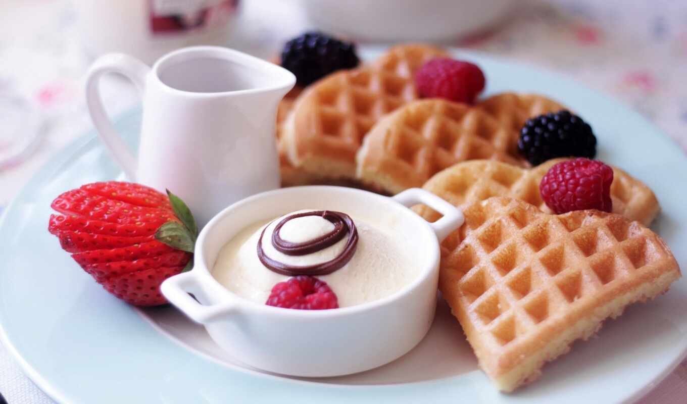 morning, beautiful, breakfast, serve
