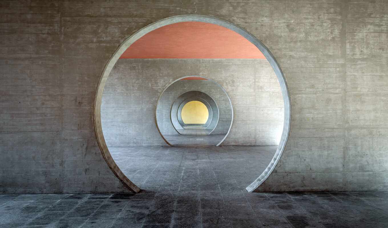 architecture, build, tunnel, concrete