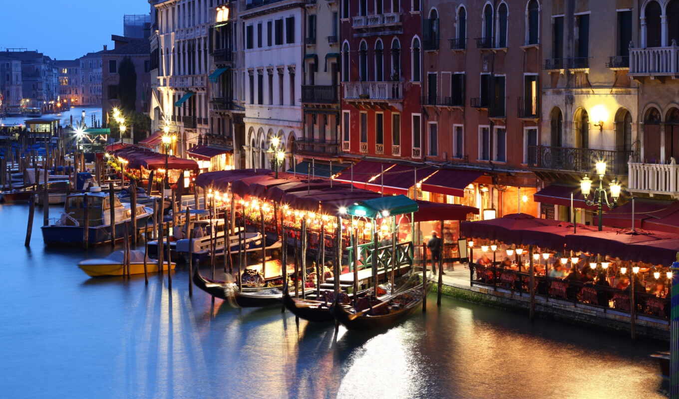 город, venice, canal, italian, grand, воде, кафе, venezia