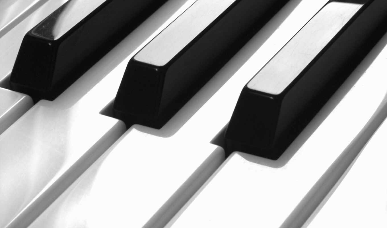 black, music, white, keys, piano