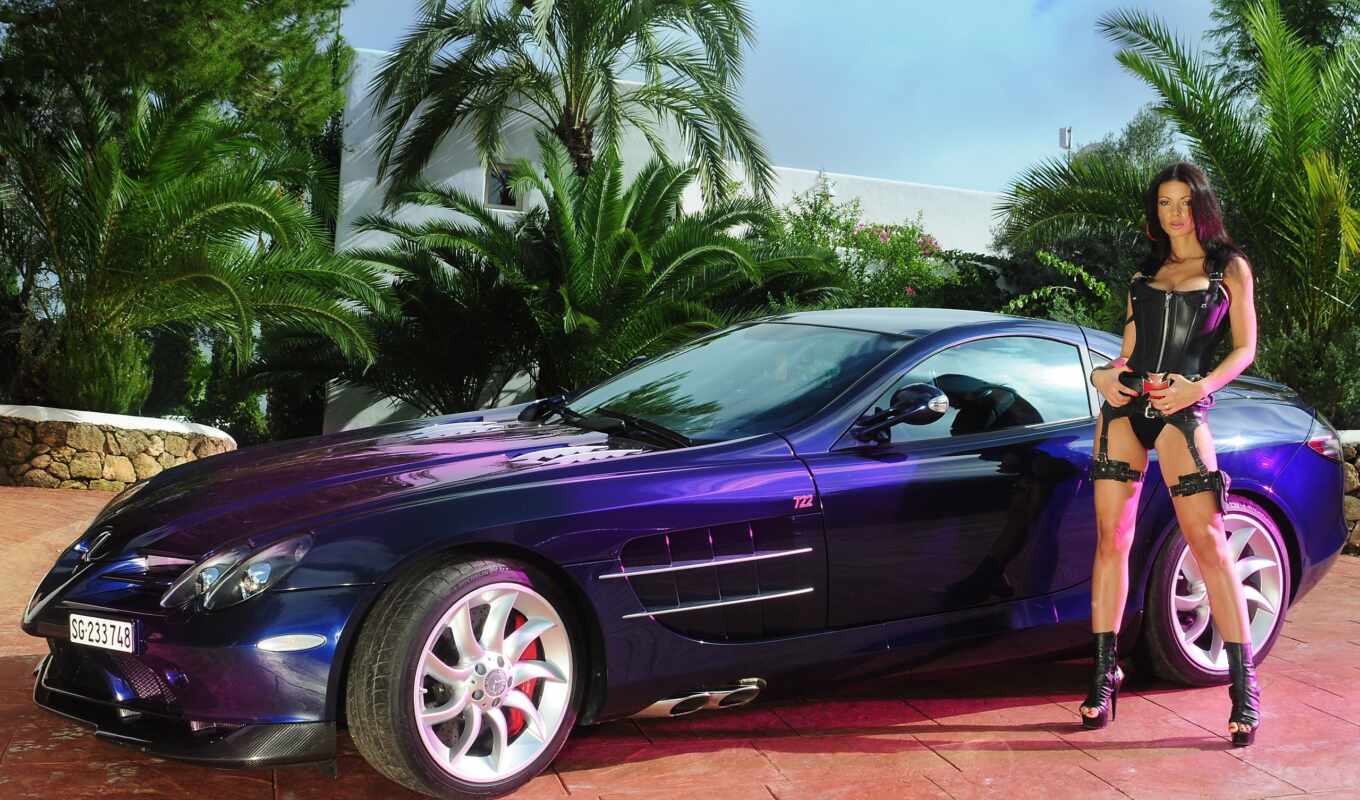 purple, car, krot, mercede