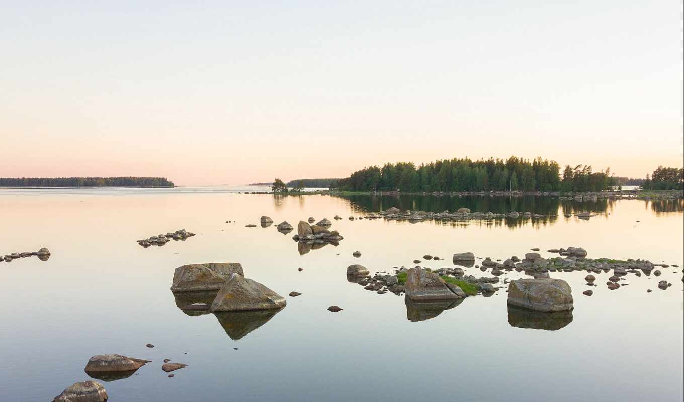 lake, apple, stone, landscape, reflection, natural, relationship, Finland, light, podcast, garden