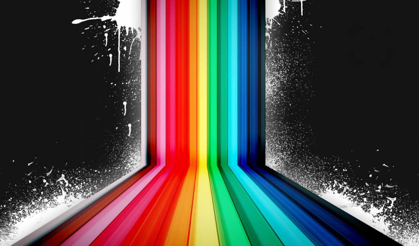 black, more, background, vector, rainbow
