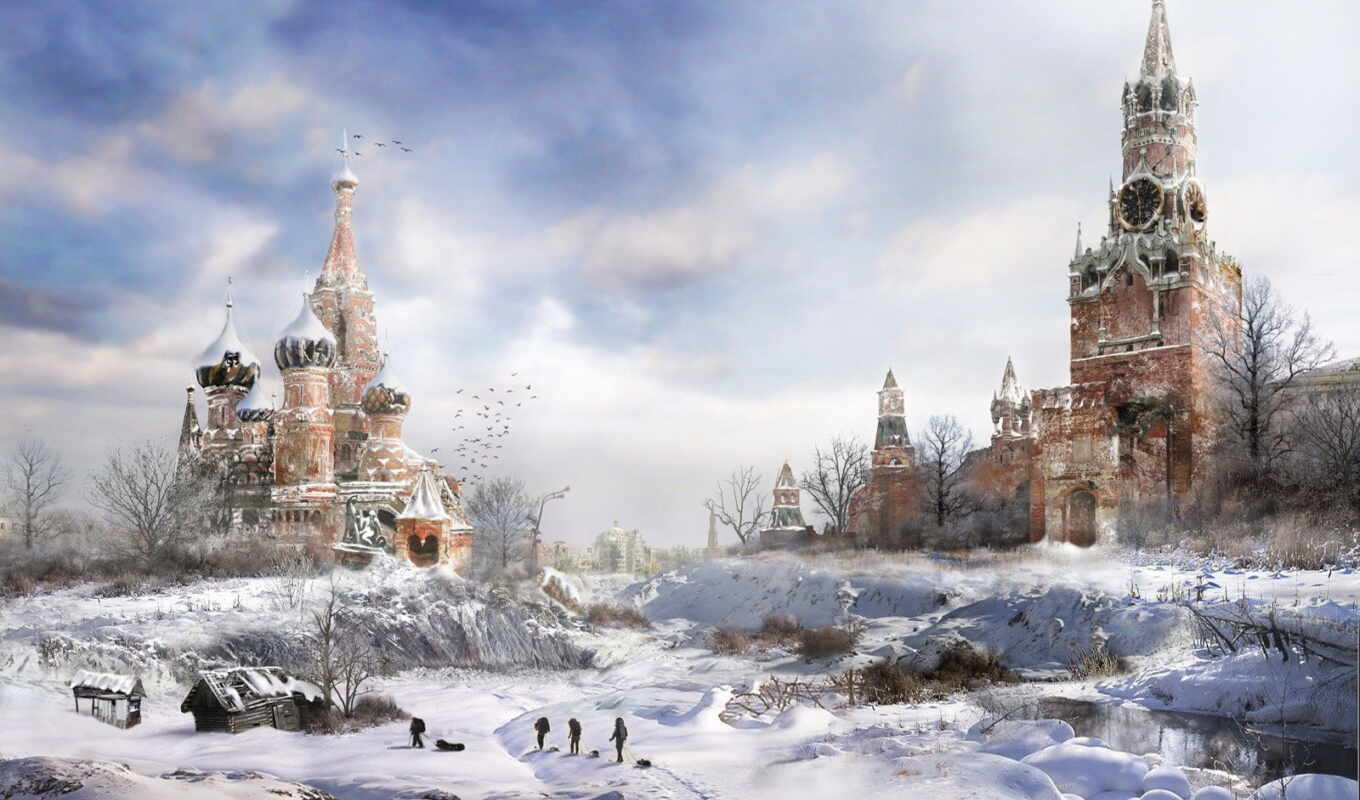 city, winter, moscow, square, red, moscow, moscow, nuclear, in winter