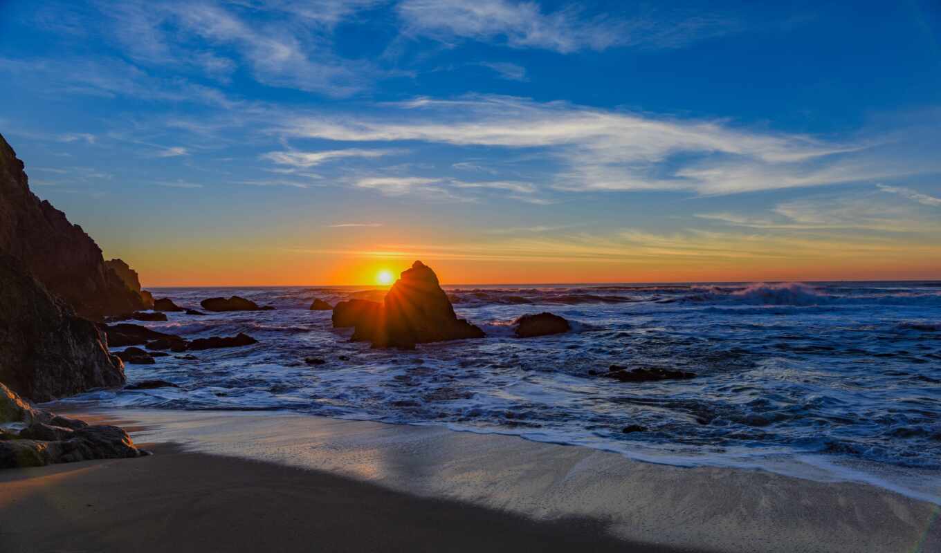 nature, sunset, beach, rock, sea, whale, conflict, unsplash, goodgame